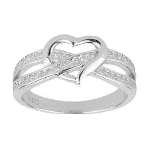 انگشتر نقره زنانه گالری شمرون مدل قلب کد RNG478S0