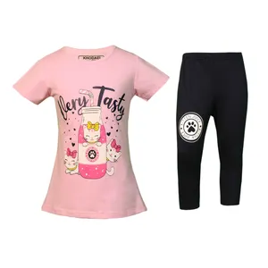 ست تی شرت و شلوارک دخترانه مدل شیشه شیر 18