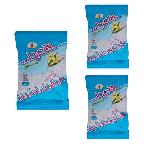 پشمک وانیلی حاج عبدالله - 350 گرم بسته 3 عددی