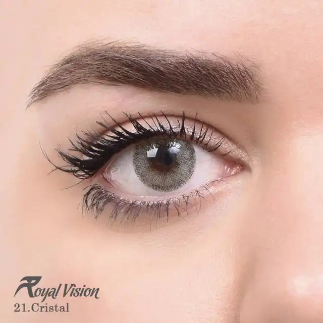 لنز چشم رویال ویژن  شماره 21 مدل Cristal رنگ سبز خاکستری روشن
