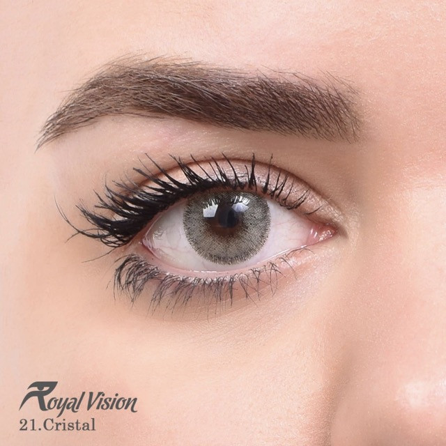 لنز چشم رویال ویژن  شماره 21 مدل Cristal رنگ سبز خاکستری روشن