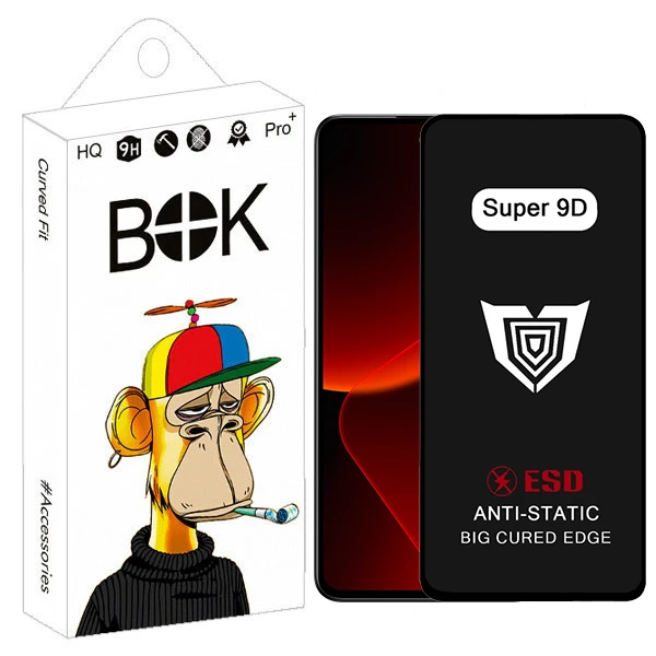 محافظ صفحه نمایش بوک مدل Super 9D Pro مناسب برای گوشی موبایل شیائومی Mi 13T / Redmi note 14 5G / k50 pro