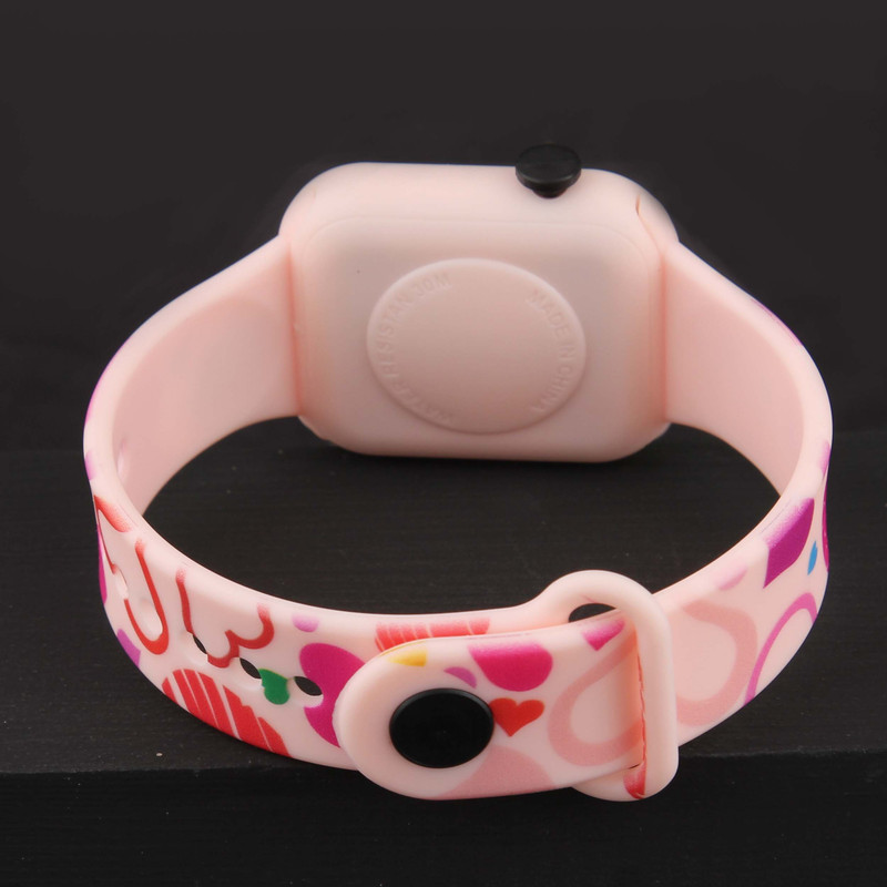 ساعت مچی دیجیتال زنانه مدل بند سیلیکونی طرح قلب فانتزی کد WHW_335