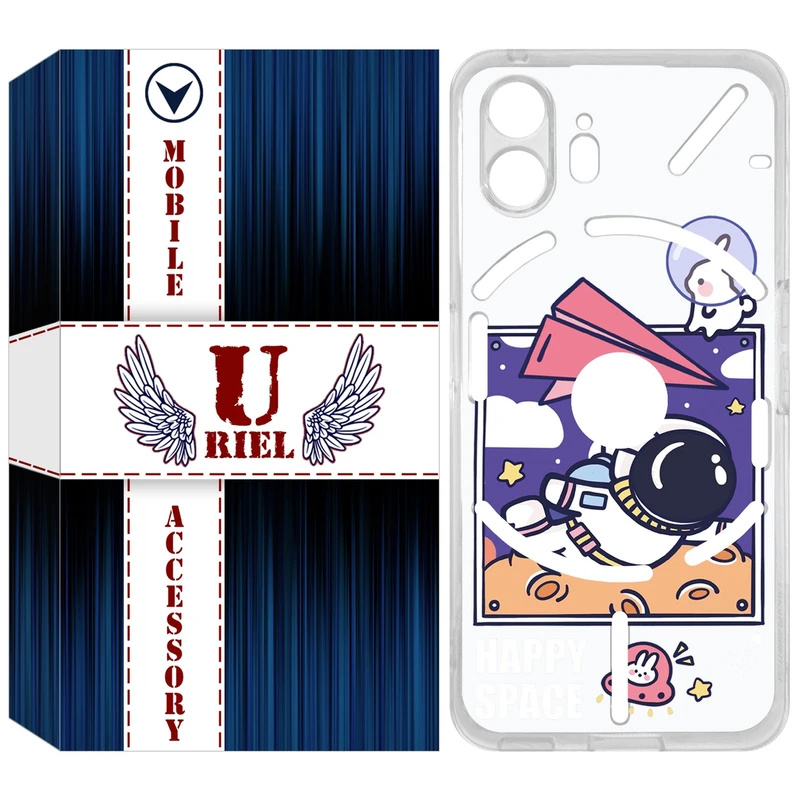 کاور یوریل مدل Clear کد 22 طرح فضانورد مناسب برای گوشی موبایل ناتینگ فون Nothing Phone 2