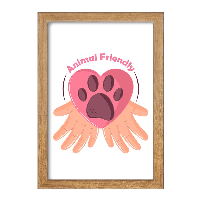 تابلو خندالو مدل حمایت از حیوانات کد 27343