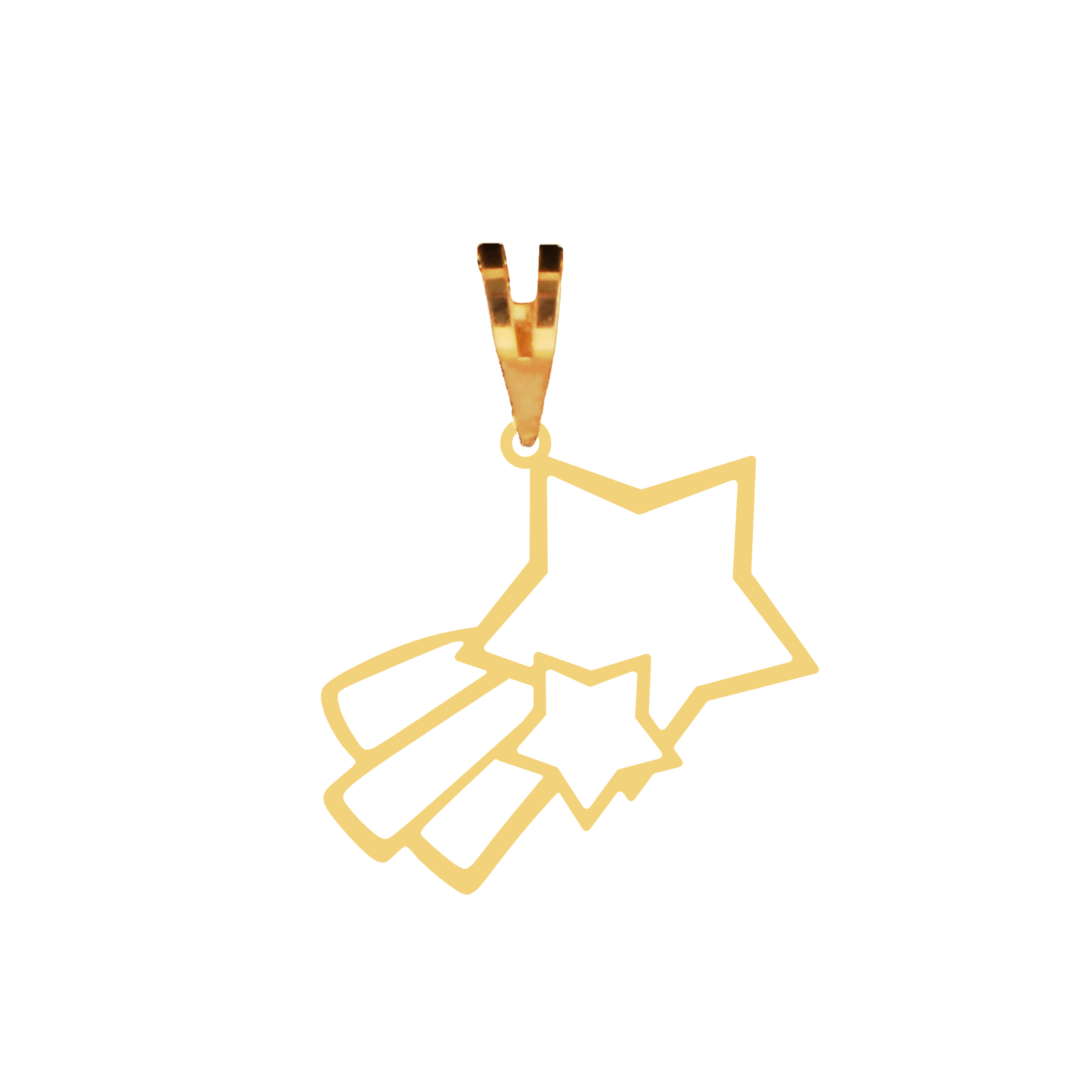 آویز گردنبند طلا 18 عیار زنانه آمانژ مدل ستاره دنباله دار کد D10611