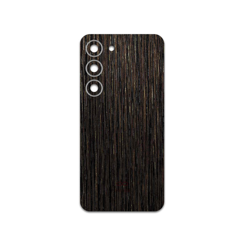 برچسب پوششی ماهوت مدل Dark-Gold-Stripes-Wood مناسب برای گوشی موبایل سامسونگ Galaxy S23