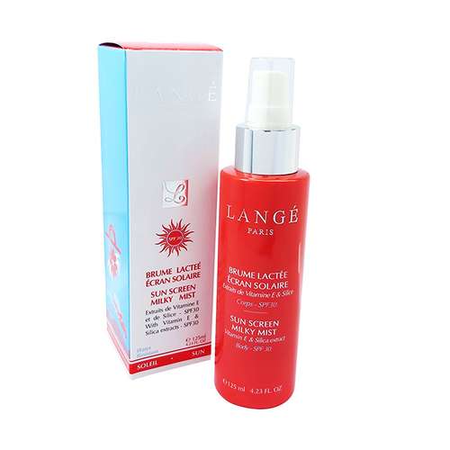 لوسیون ضد آفتاب بدون رنگ لانژه SPF 30 مدل MilkyMist ‌مناسب برای انواع پوست حجم 125 میلی‌لیتر