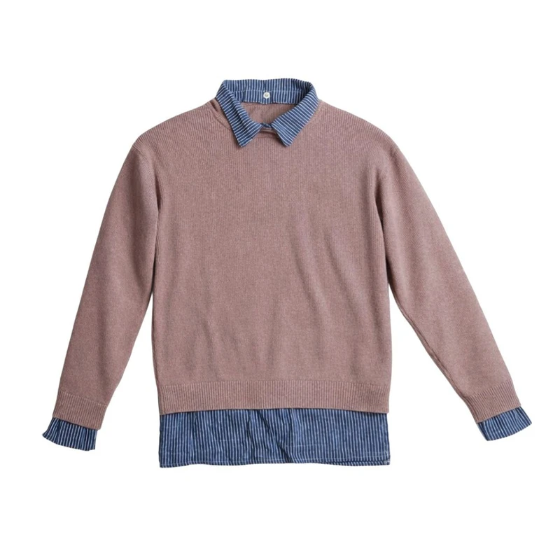 پلیور یقه برگردان زنانه مدل شکوه