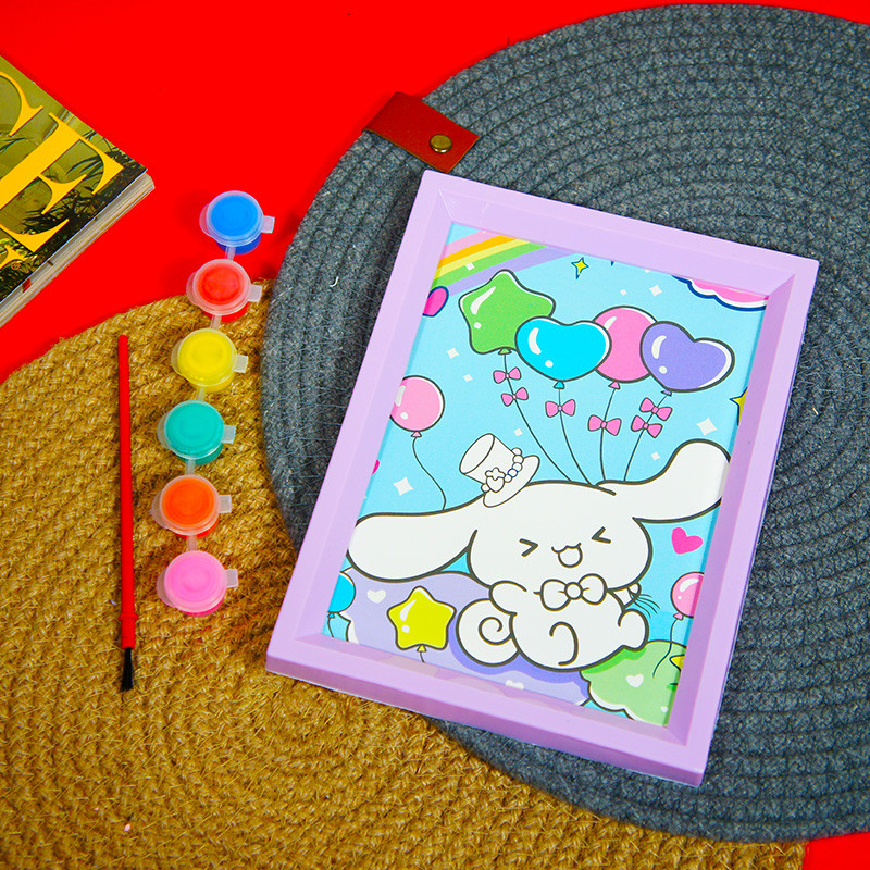 بسته رنگ آمیزی مدل خرگوش پاپیونی مجموعه 8 عددی