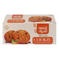 کیک کوکی با کشمش و مغز بادام زمینی نادری - 35 گرم بسته 12 عددی