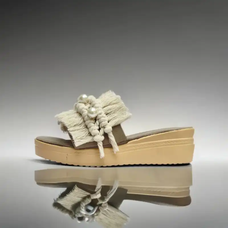 صندل زنانه مدل مکرومه 4 نگین