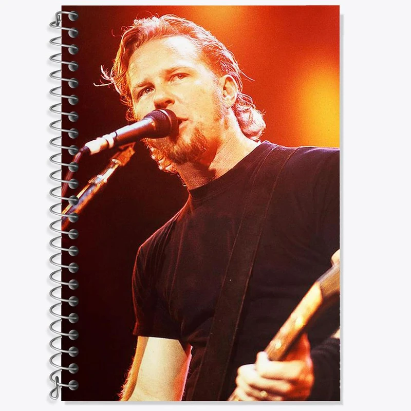 دفتر زبان 50 برگ خندالو مدل سه خط طرح جیمز هتفیلد گروه موسیقی متالیکا Metallica کد 3259