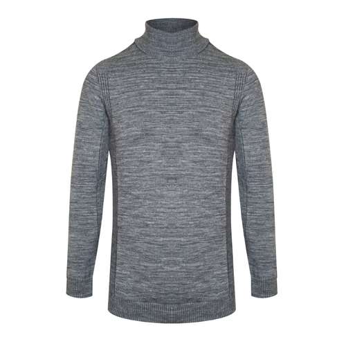 پلیور یقه اسکی مردانه مدل اندامی رنگ طوسی