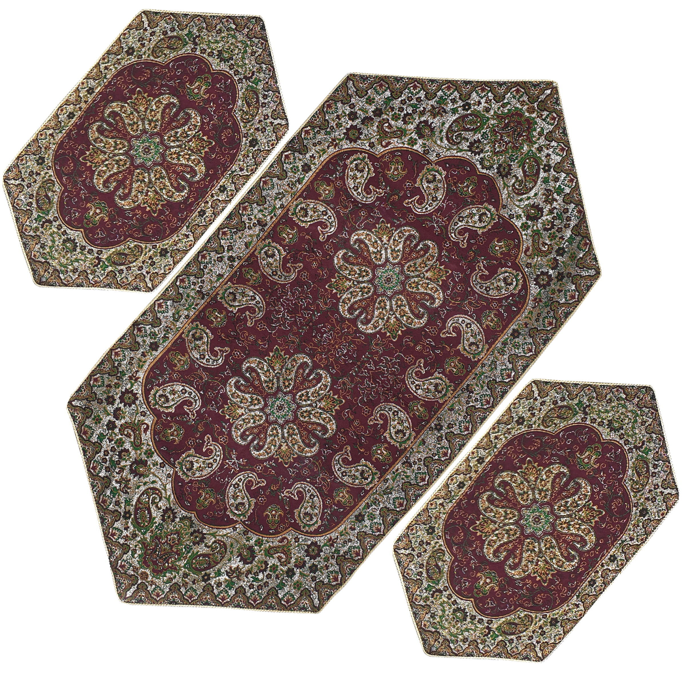ست سه تکه رومیزی مدل گوهر کد SF58