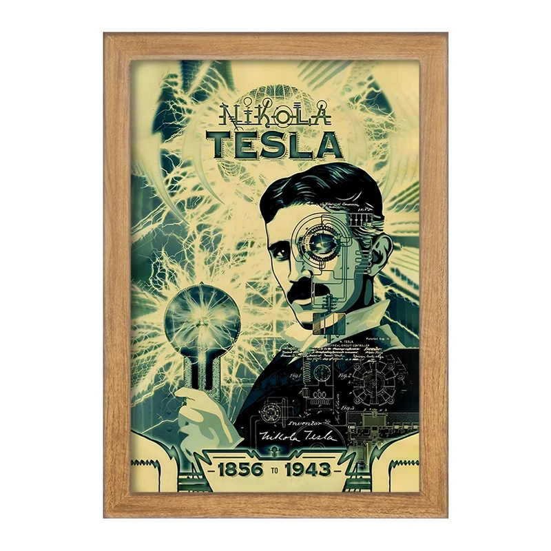 تابلو خندالو مدل نیکولا تسلا (Nikola Tesla) کد F6837