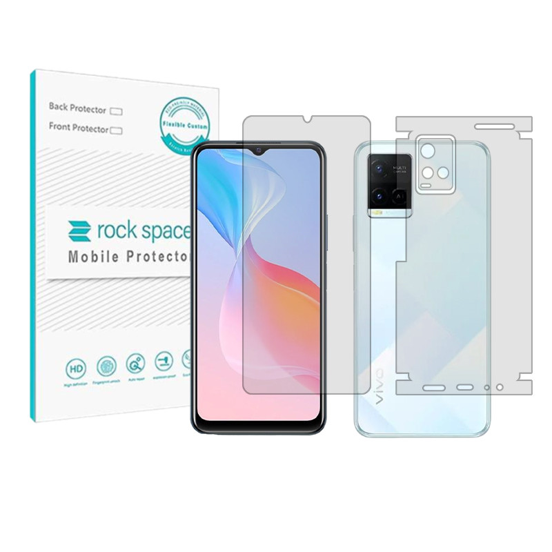 محافظ صفحه نمایش شفاف راک اسپیس مدل HyGEL مناسب برای گوشی موبایل ویوو Y21 به همراه محافظ پشت گوشی