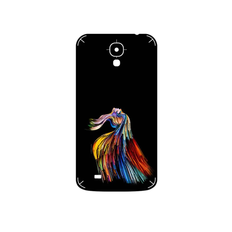 برچسب پوششی ماهوت مدل Rainbow Hair Digital Art مناسب برای گوشی موبایل سامسونگ Galaxy Mega 6.3 I9200