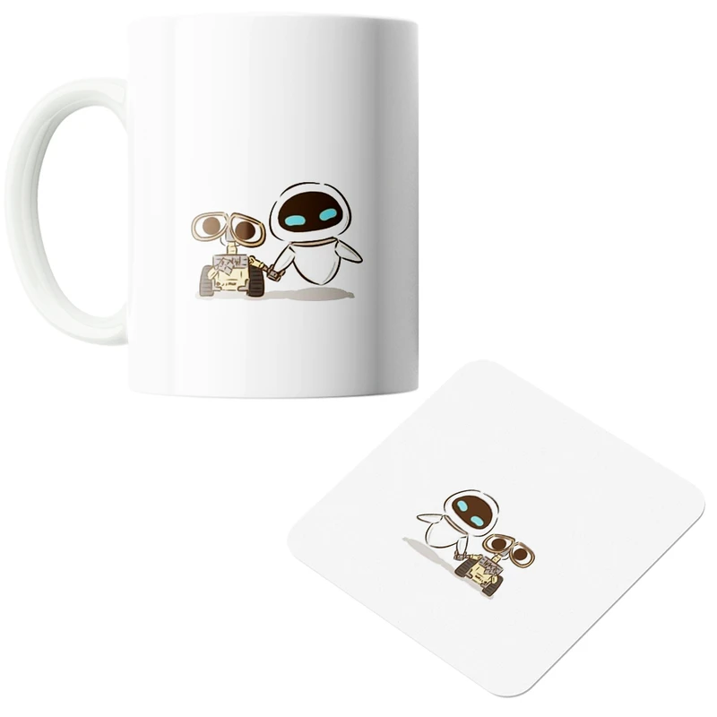 ماگ پاد آفرین مدل وال ایی کد z95 به همراه زیر لیوانی