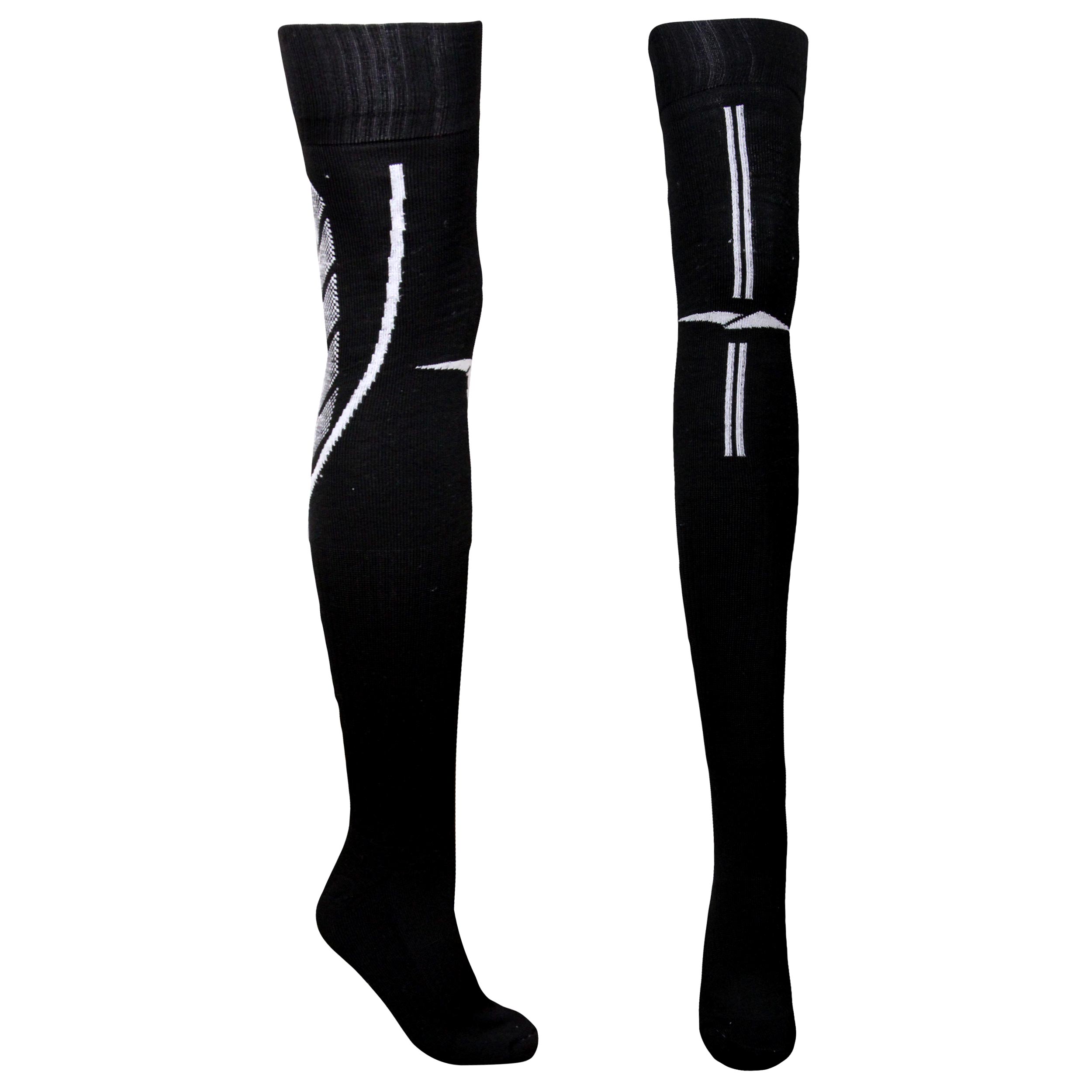                          جوراب ورزشی ساق بلند مردانه ماییلدا مدل کف حوله ای کد 4187 رنگ مشکی