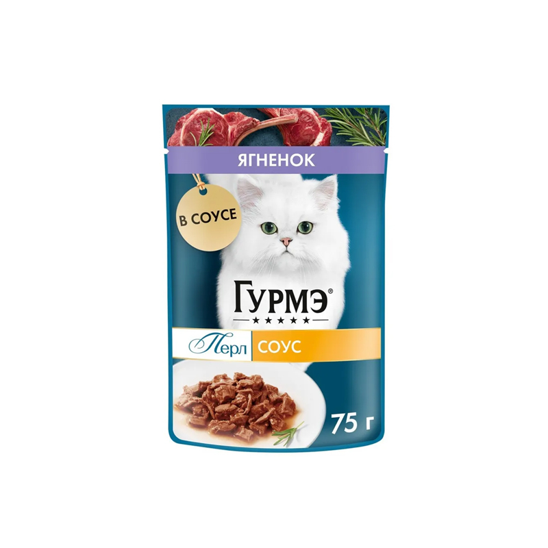 پوچ گربه بالغ گورمت مدل Perle Pack طعم بره بسته 6 عددی