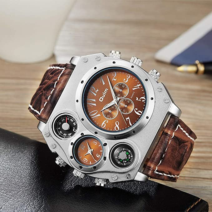 ساعت مچی عقربه ای مدل Decorative Compass Thermometer Dial