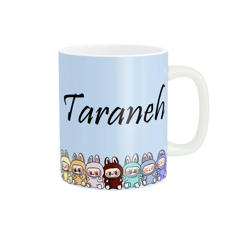 ماگ پاد آفرین مدل فانتزی عروسکی شخصیت کارتونی لبوبو ترند اسم نوشته ترانه کد 700