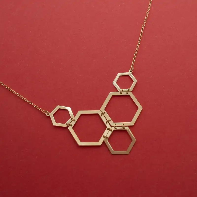 گردنبند طلا 18 عیار زنانه دُرج طرح کندو مدل DN03