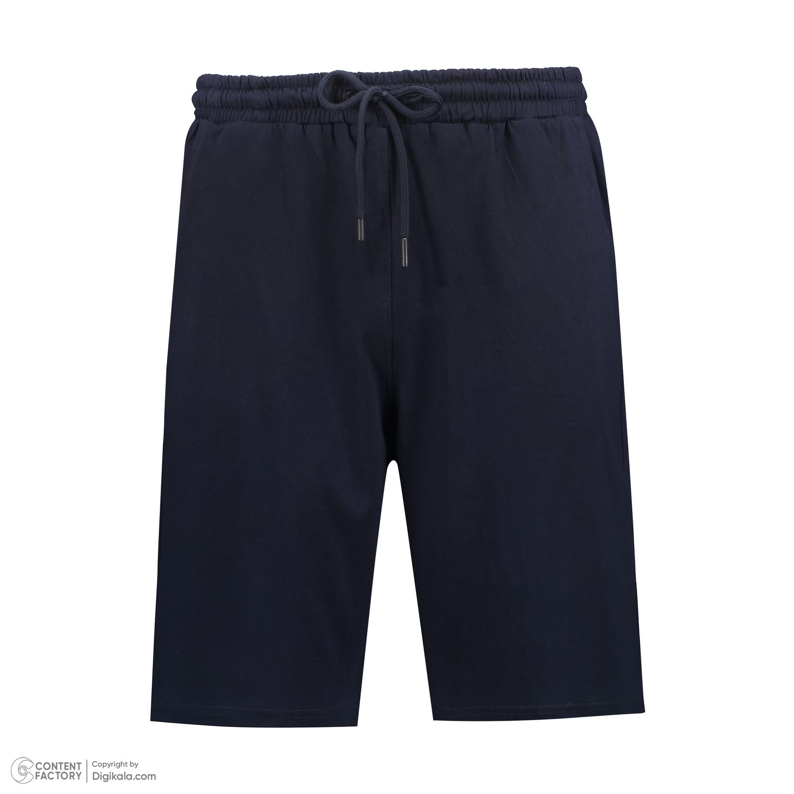 ست تی شرت و شلوارک مردانه مادر مدل ریپل رنگ سرمه ای - - 7