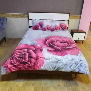 سرویس خواب مدل سه بعدی گل  دو نفره شش تکه