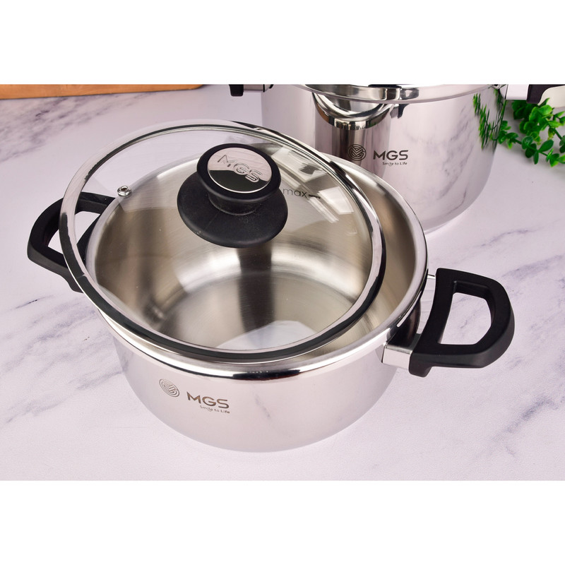 زود پز دوقلو ام جی اس کد 20  گنجایش 6 و 4 لیتر