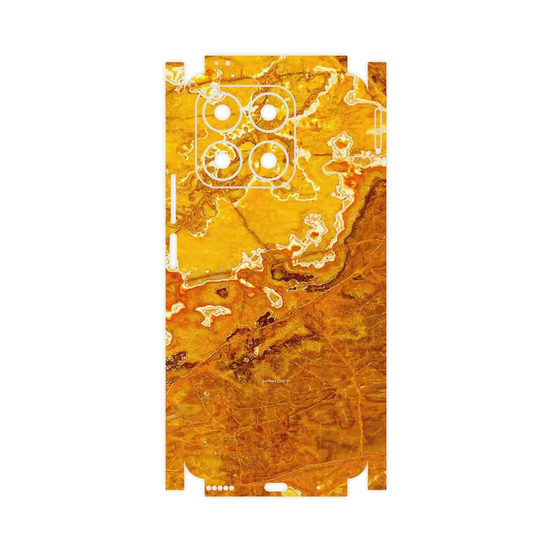 برچسب پوششی ماهوت مدل Gold Marble-FullSkin مناسب برای گوشی موبایل آنر X8a