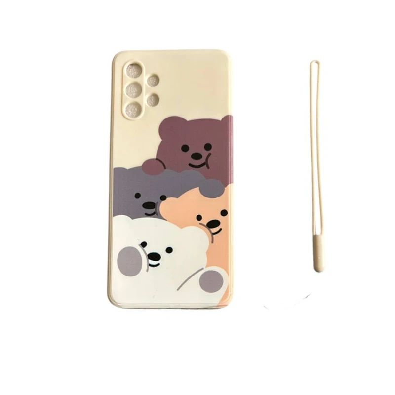 کاور طرح Bear کد 7788 مناسب برای گوشی موبایل سامسونگ  Galaxy A53 به همراه بند آویز 