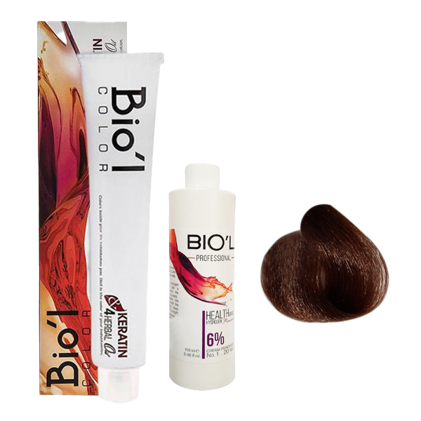 	 کیت رنگ مو بیول سری SUPER BLONDE شماره 8.59 حجم 100 میلی لیتر رنگ بلوند جگری روشن