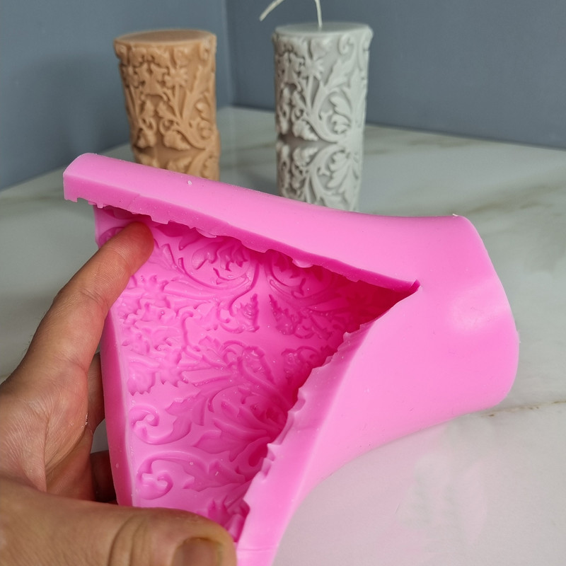 قالب شمع مدل استوانه منبت کد C 13CM