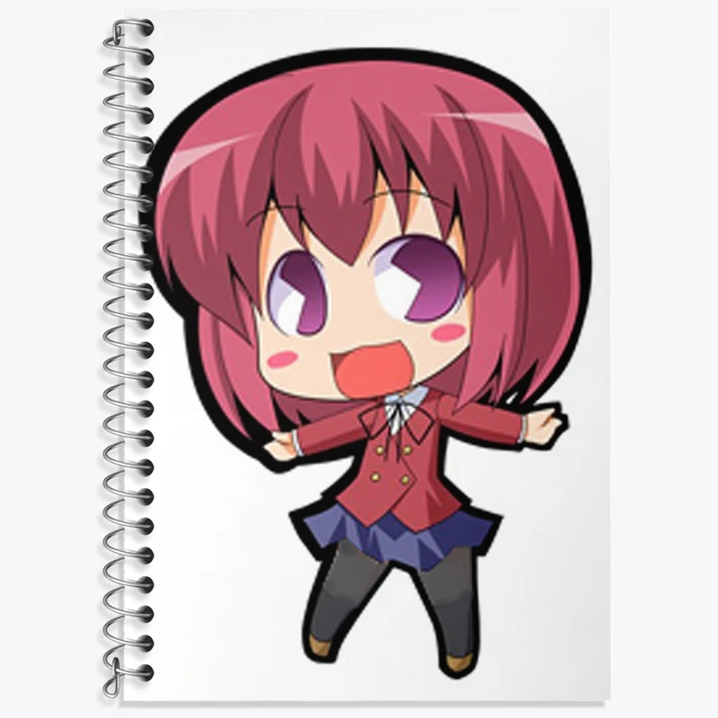 دفتر زبان 50 برگ خندالو مدل دو خط طرح مینوری انیمه تورادورا کد 32499