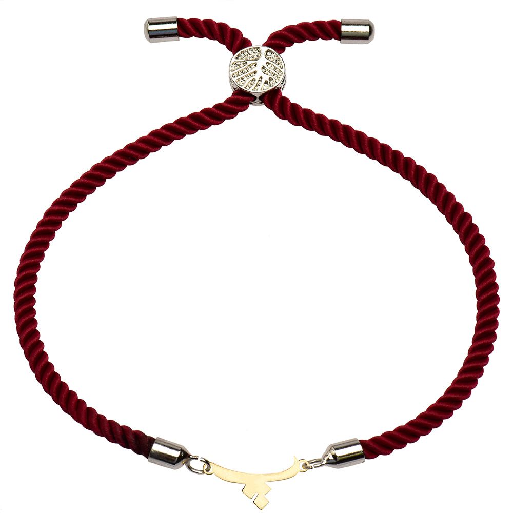 دستبند طلا 18 عیار دخترانه کرابو طرح پ مدل Krd1414