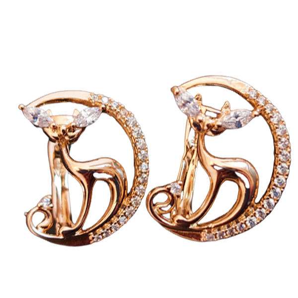 گوشواره دخترانه ژوپینگ مدل روباه گوشواره دخترانه ژوپینگ مدل روباه