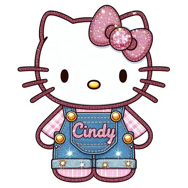 استیکر پارچه و لباس پاد آفرین طرح کیتی کد 4197