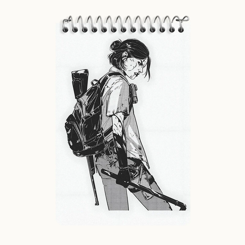 دفتر یادداشت 50 برگ خندالو طرح آخرین بازمانده از ما (The Last of Us) کد F4453