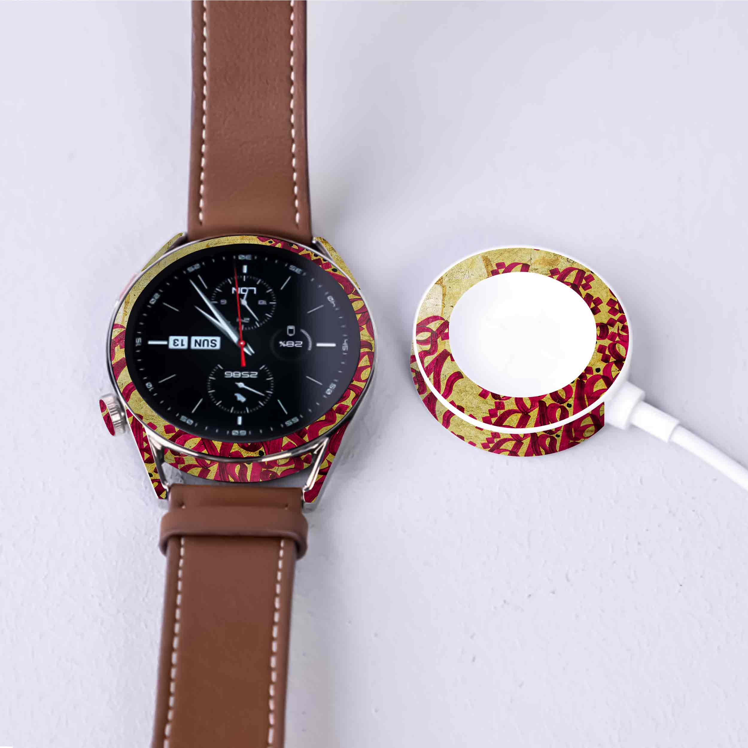 برچسب ماهوت طرح Nastaliq-5 مناسب برای ساعت هوشمند هوآوی Watch GT 3 46mm