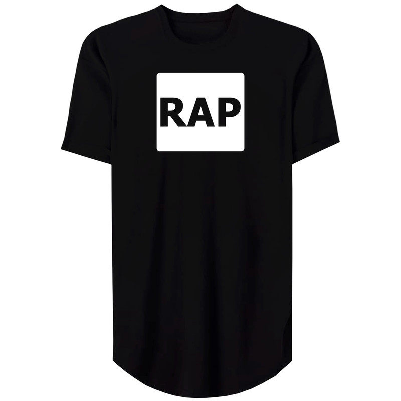 تی شرت لانگ  آستین کوتاه زنانه مدل Rap کد MH14