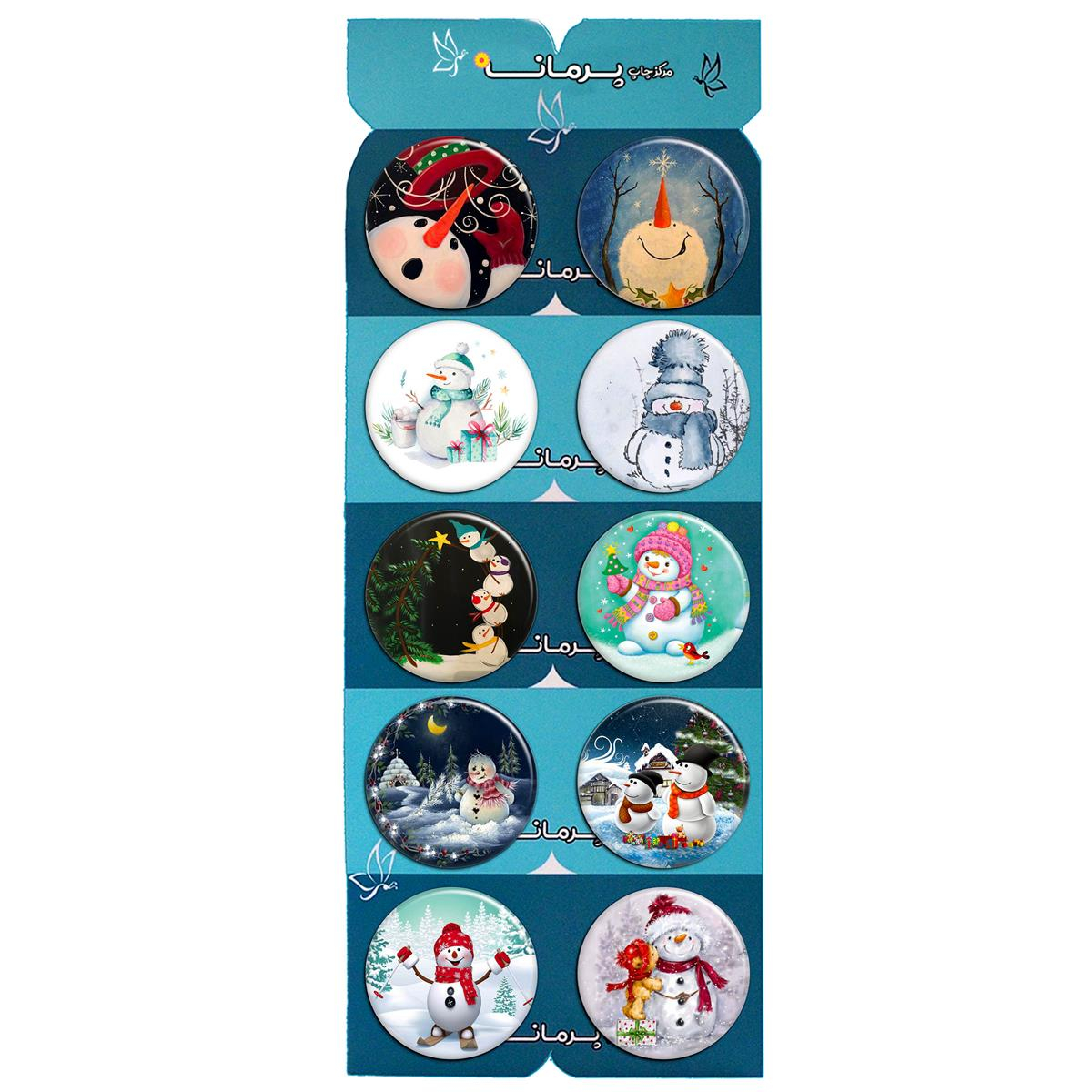 پیکسل پرمانه طرح snowman کد pmg.5653 مجموعه 10 عددی