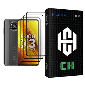 Ricomm CH Glass MIX003 Screen Protector For Xiaomi Poco X3 Pack Of 3