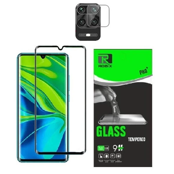 محافظ صفحه نمایش روبیکس مدل FL مناسب برای گوشی موبایل شیائومی Redmi Note 9 به همراه محافظ لنز دوربین