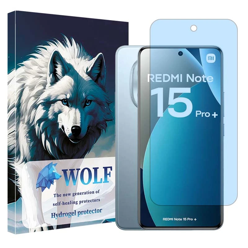 محافظ صفحه نمایش آنتی بلو ولف مدل هیدروژلی مناسب برای گوشی موبایل شیائومی Redmi Note 15 Pro Plus 