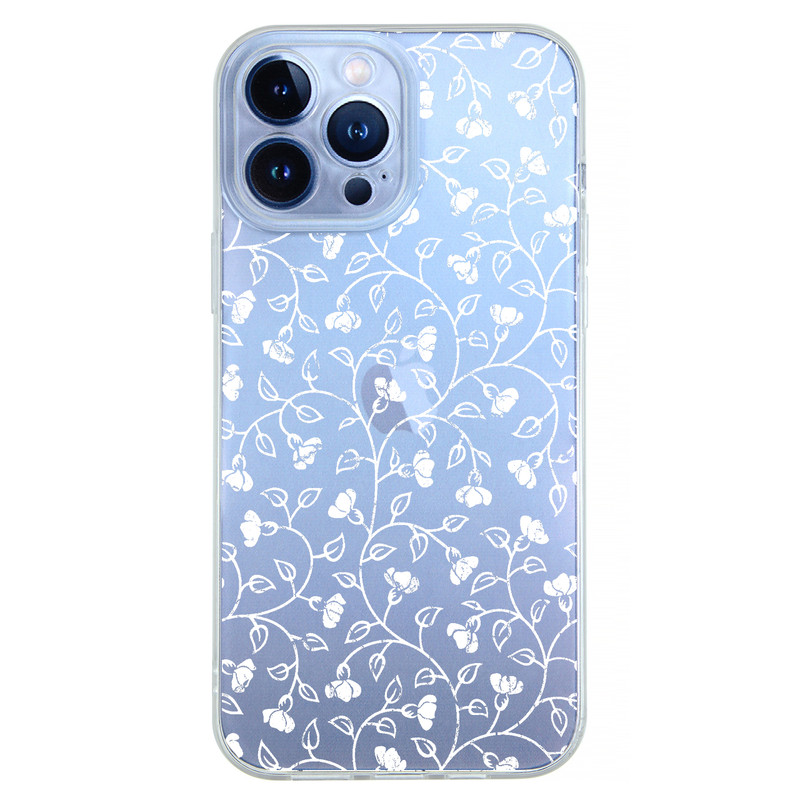 کاور مگافون طرح گل مدل C42-W مناسب برای گوشی موبایل اپل Iphone 13 Pro Max
