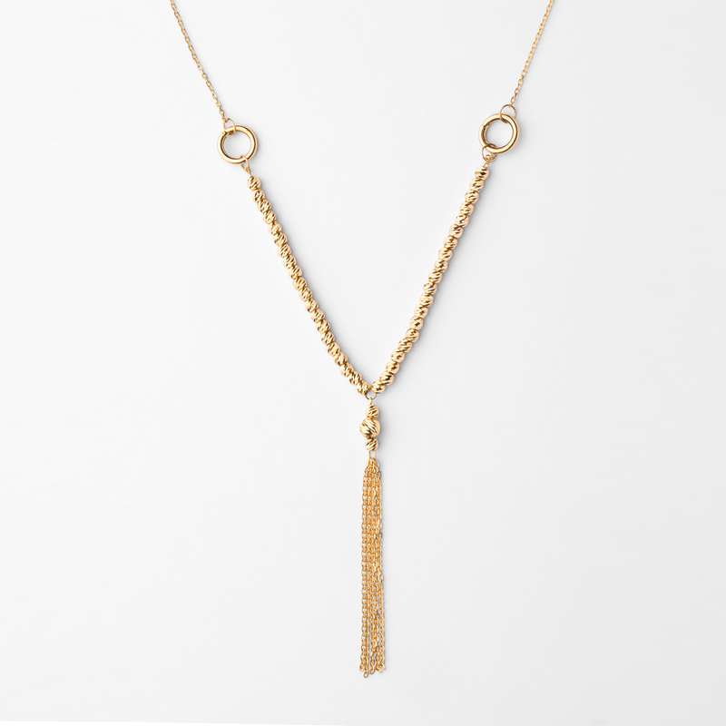 گردنبند طلا 18 عیار زنانه با زنجیر البرنادو گلدم مدل 2PE145006