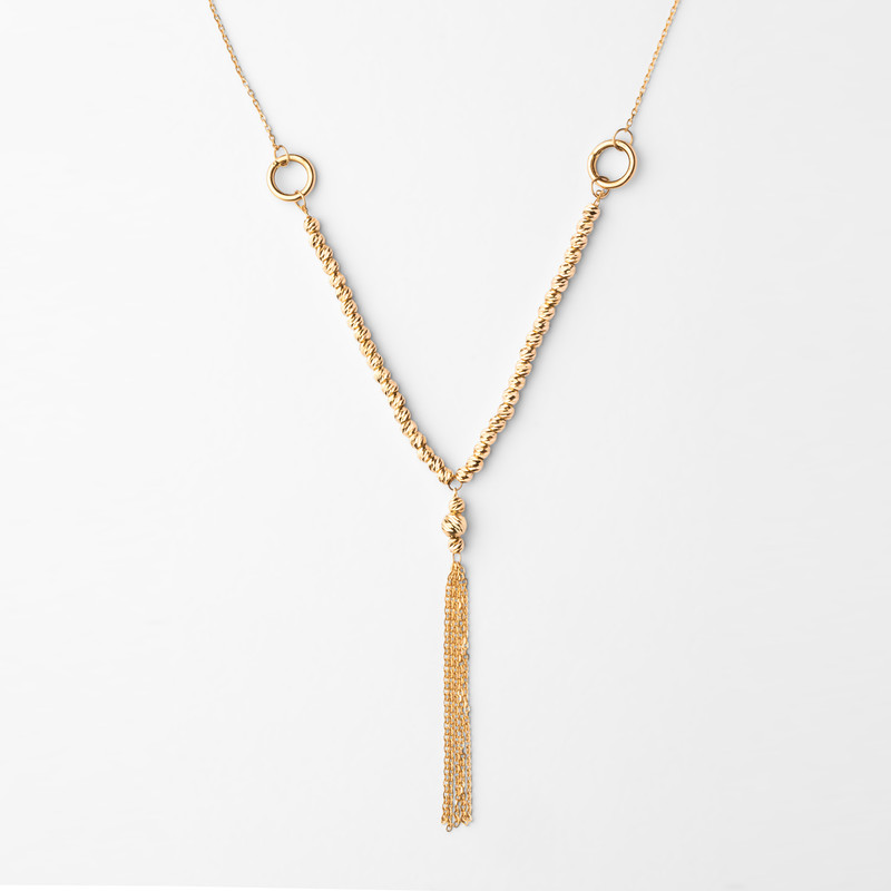 گردنبند طلا 18 عیار زنانه با زنجیر البرنادو گلدم مدل 2PE145006