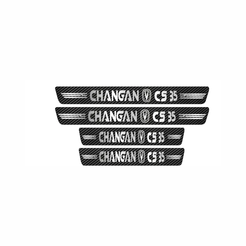 برچسب پارکابی خودرو  ایلیدن طرح کربن مدل B0038 مناسب برای چانگان سی اس 35 بسته 4 عددی